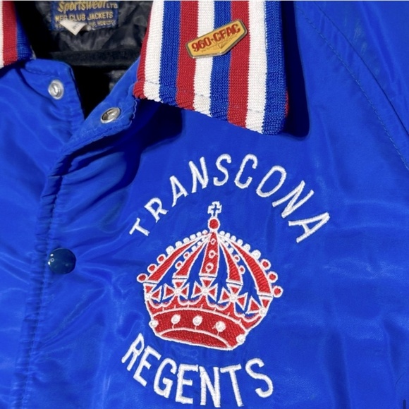 Vintage Transcona Regents Blue Bomber Jacket L - Picture 11 of 16